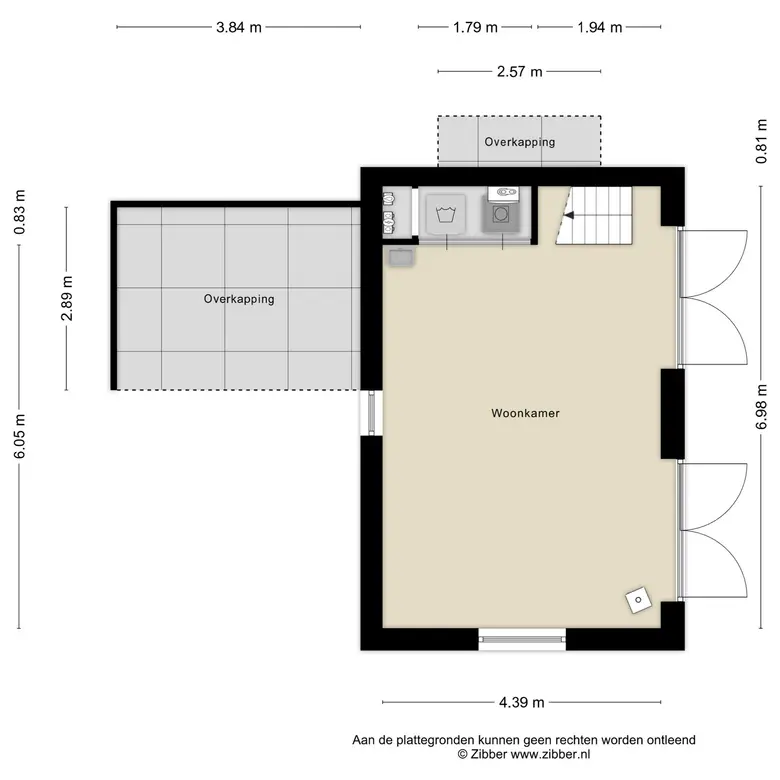 Plattegrond 6 van Rijksstraatweg 89
