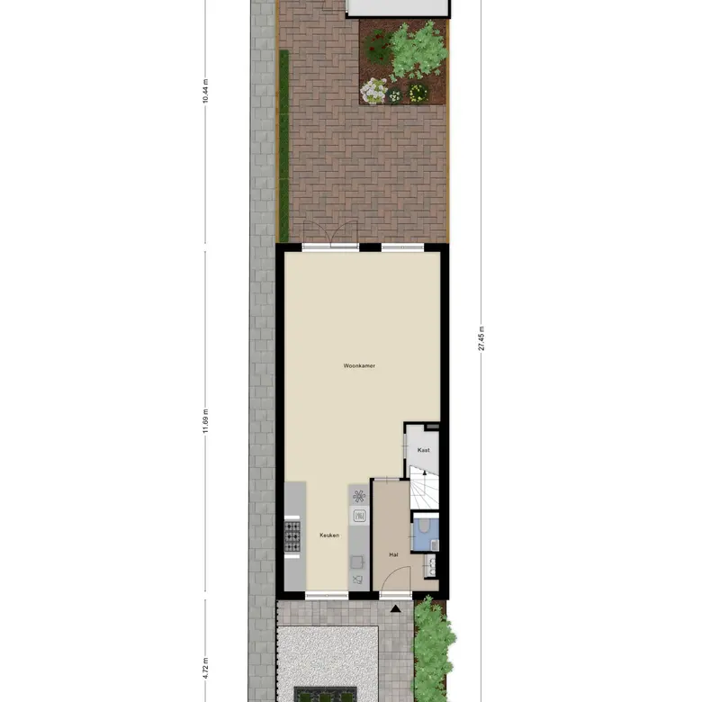 Plattegrond 1 van Grote Weide 77