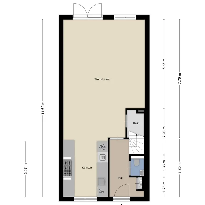 Plattegrond 2 van Grote Weide 77