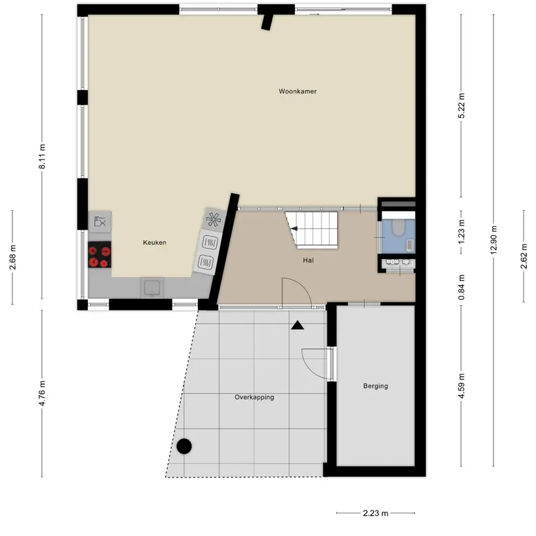 Plattegrond 1 van Belieslaan 36