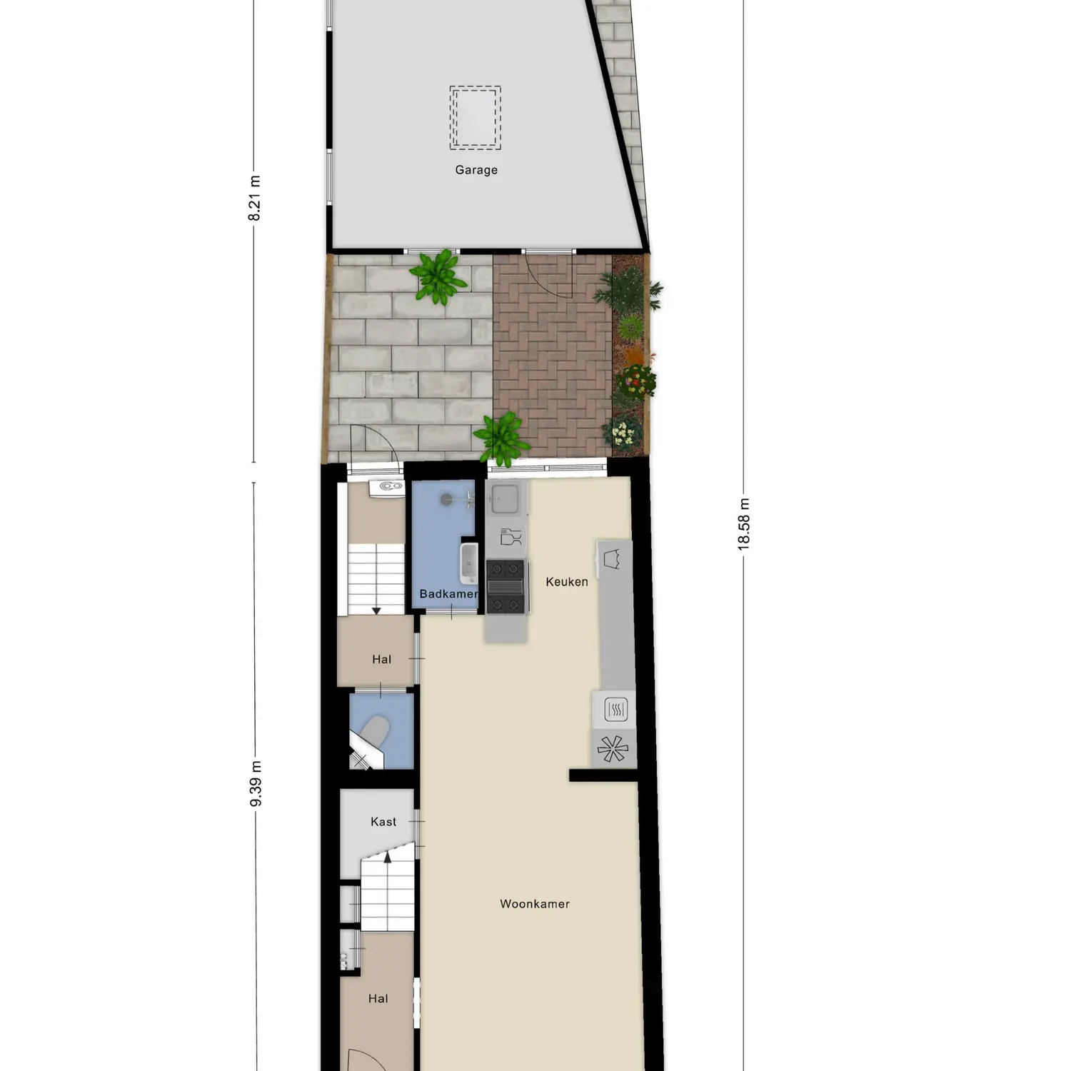 Stationsweg 10, HEENVLIET plattegrond 1