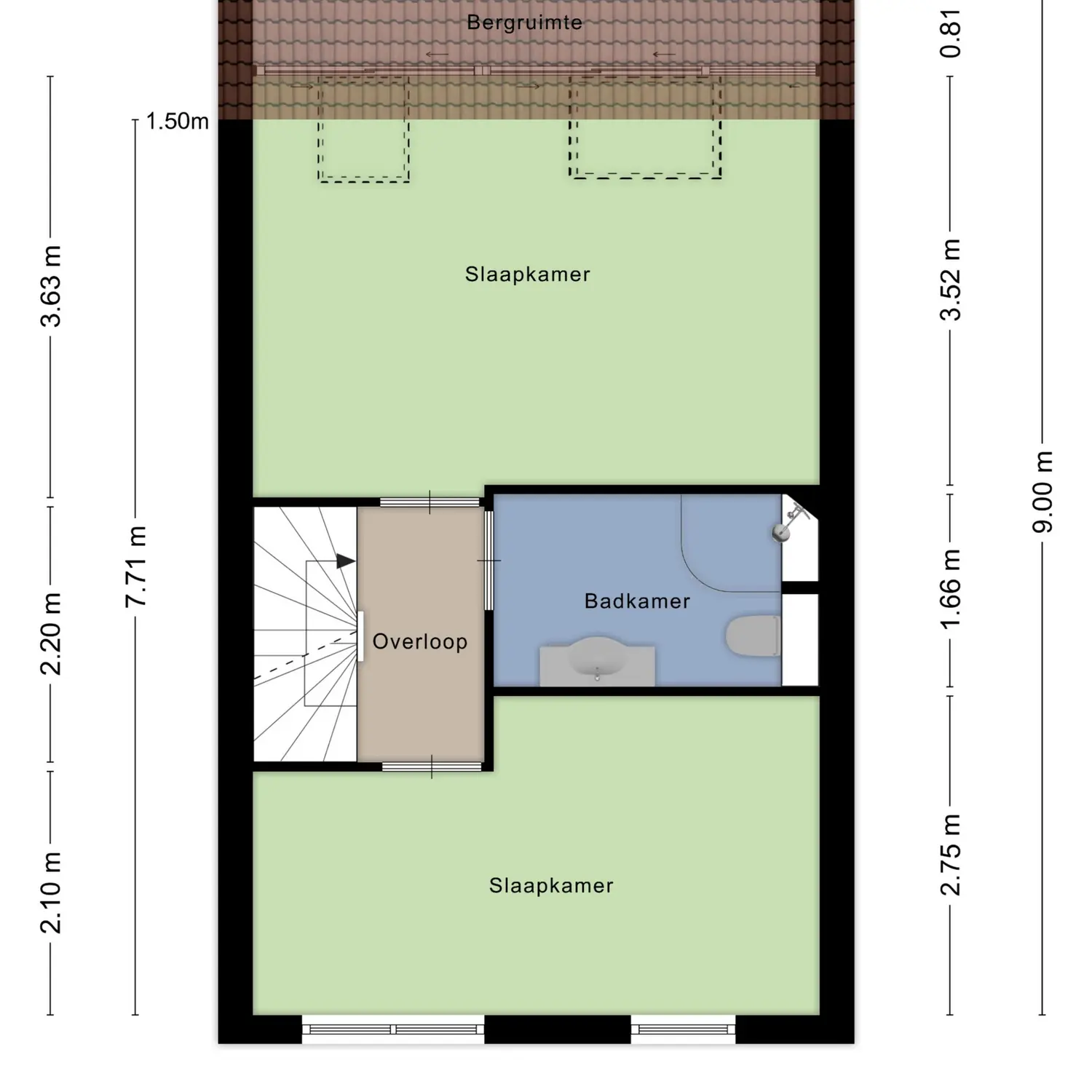 Mozartweg 31, SPIJKENISSE plattegrond 2