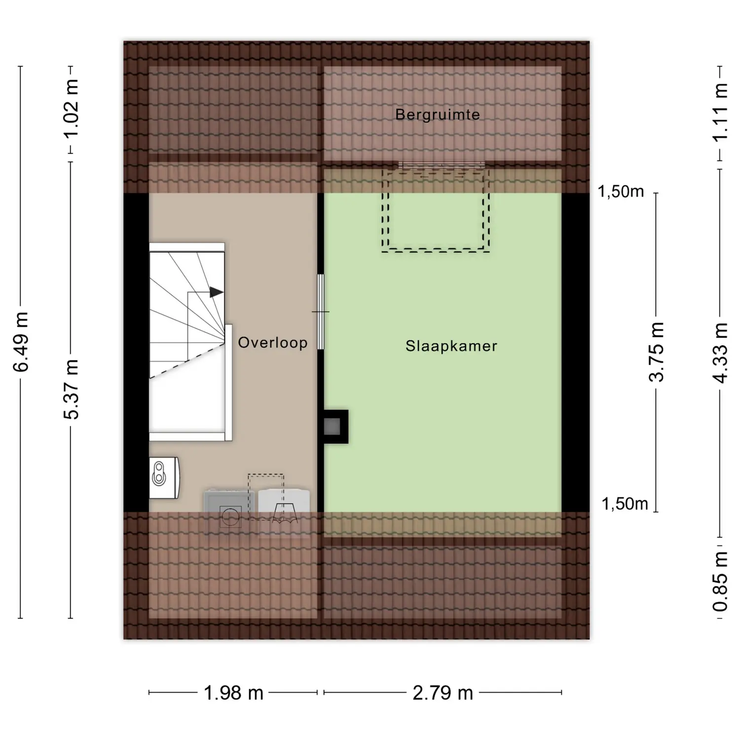 Mozartweg 31, SPIJKENISSE plattegrond 3