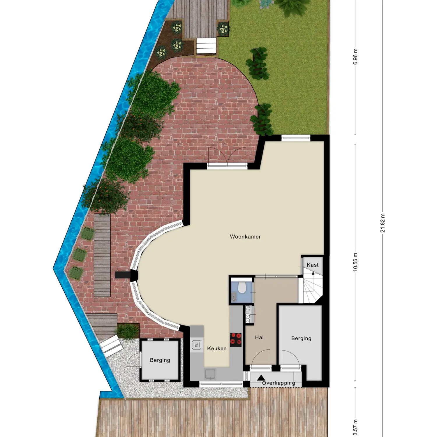 Schardelaan 12, ZUIDLAND plattegrond 1