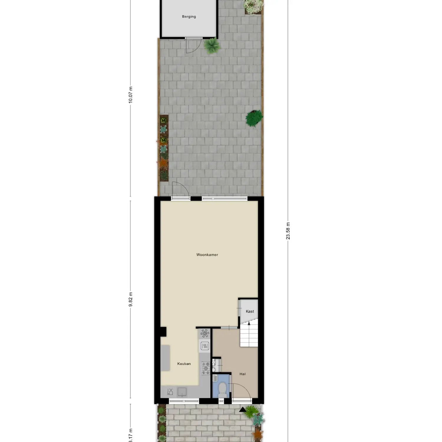 Buntgras 88, SPIJKENISSE plattegrond 1