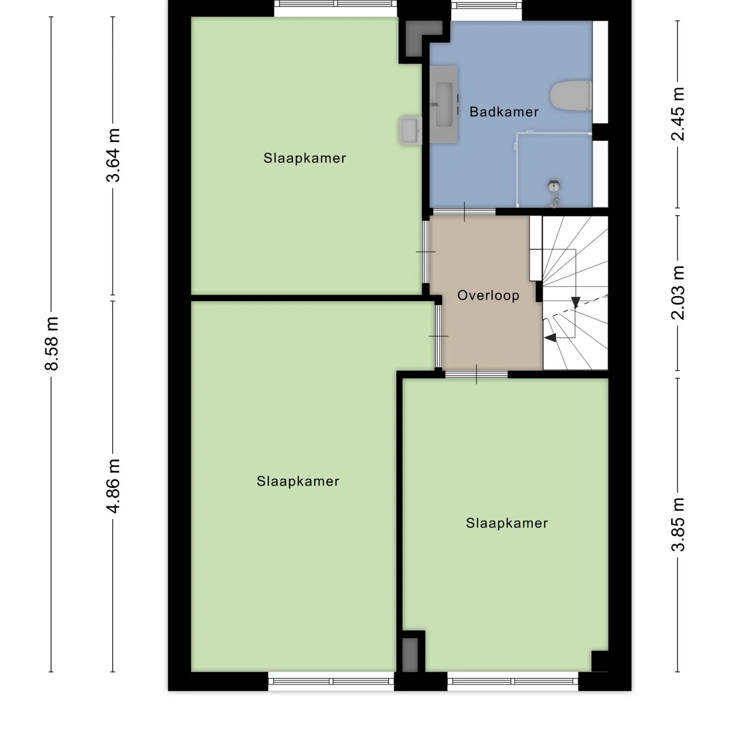 Tubastraat 1, SPIJKENISSE plattegrond 1