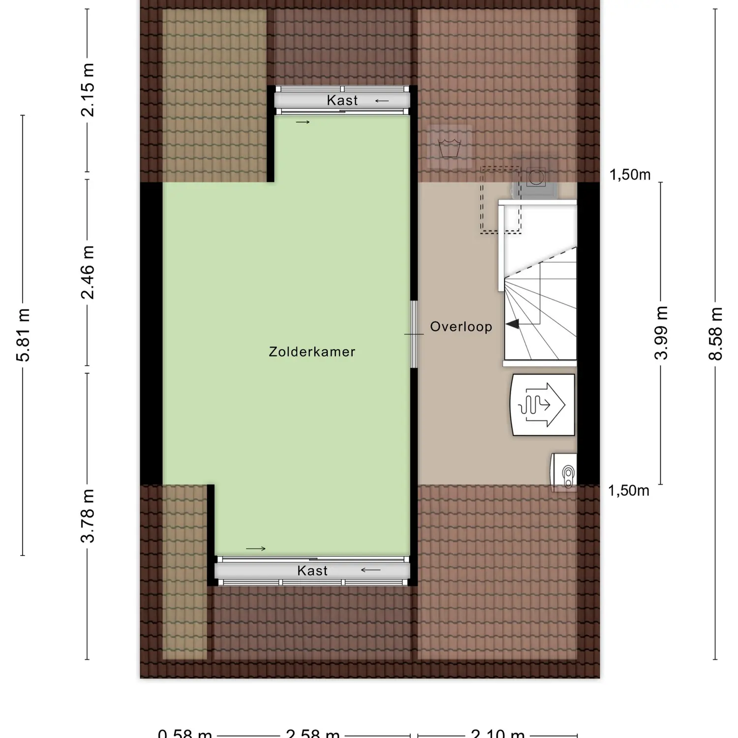 Tubastraat 1, SPIJKENISSE plattegrond 2