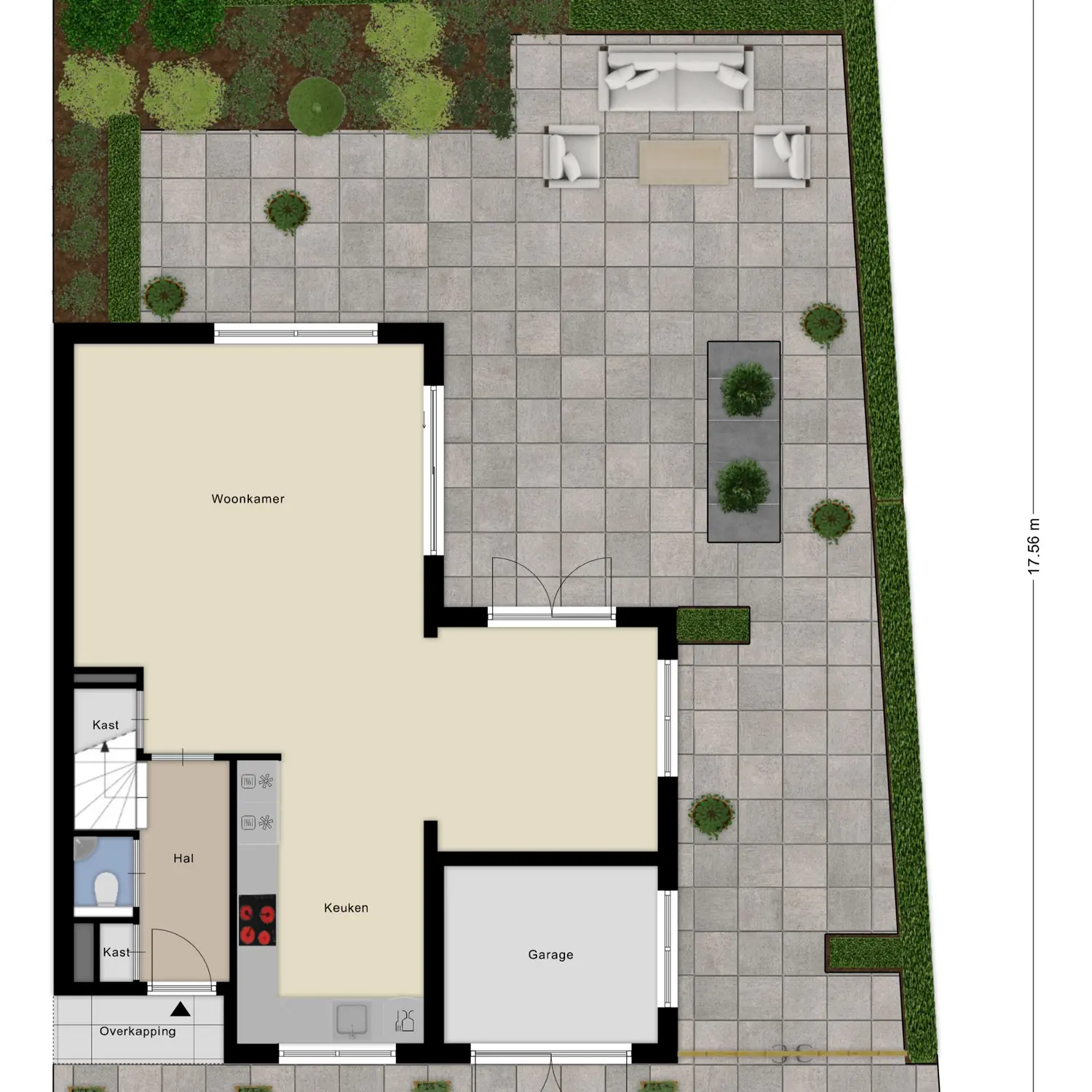 Anke Servaesstraat 36, SPIJKENISSE plattegrond 1