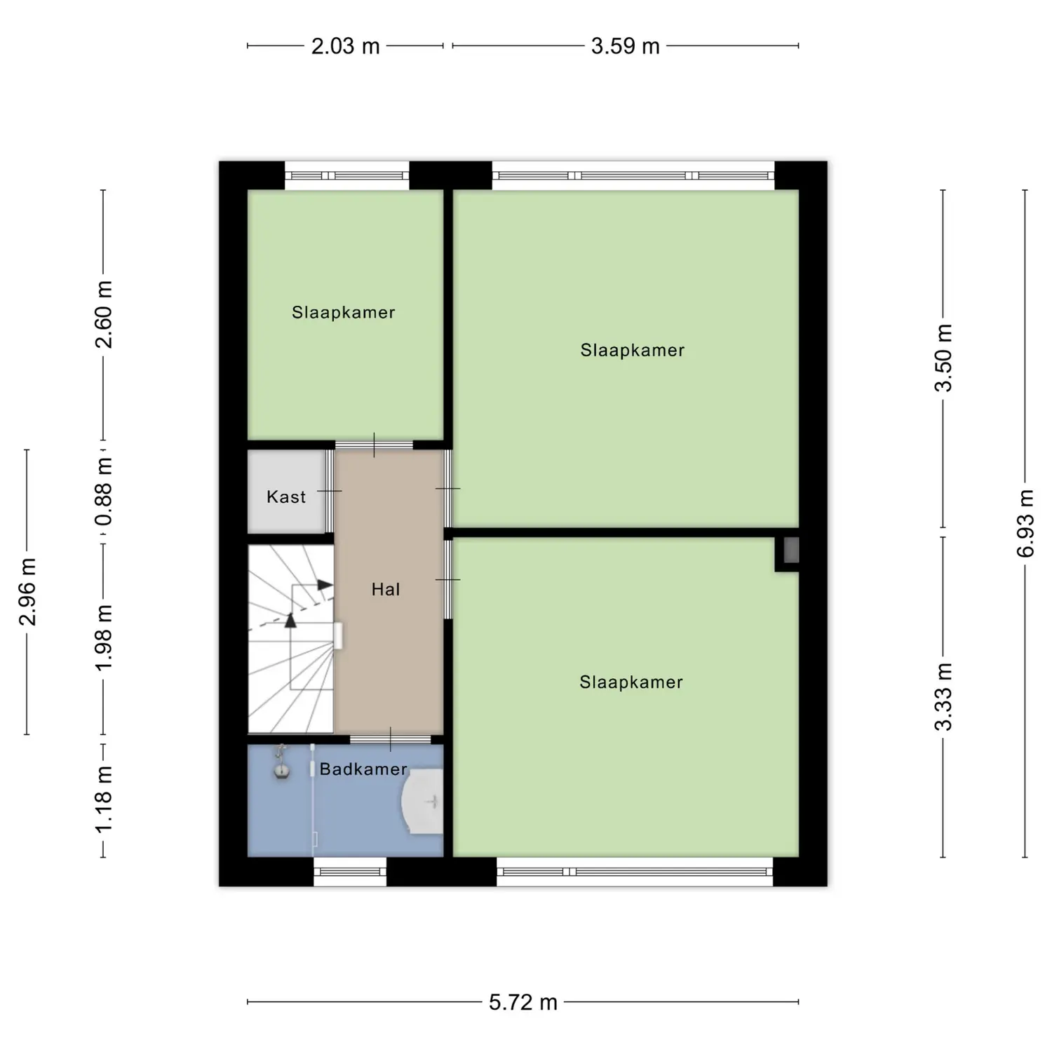Violierstraat 19, SPIJKENISSE plattegrond 3
