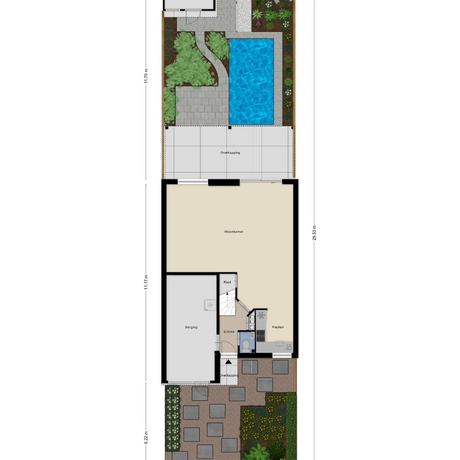 Maria Kleine-Gartmanstraat 46, SPIJKENISSE plattegrond 1