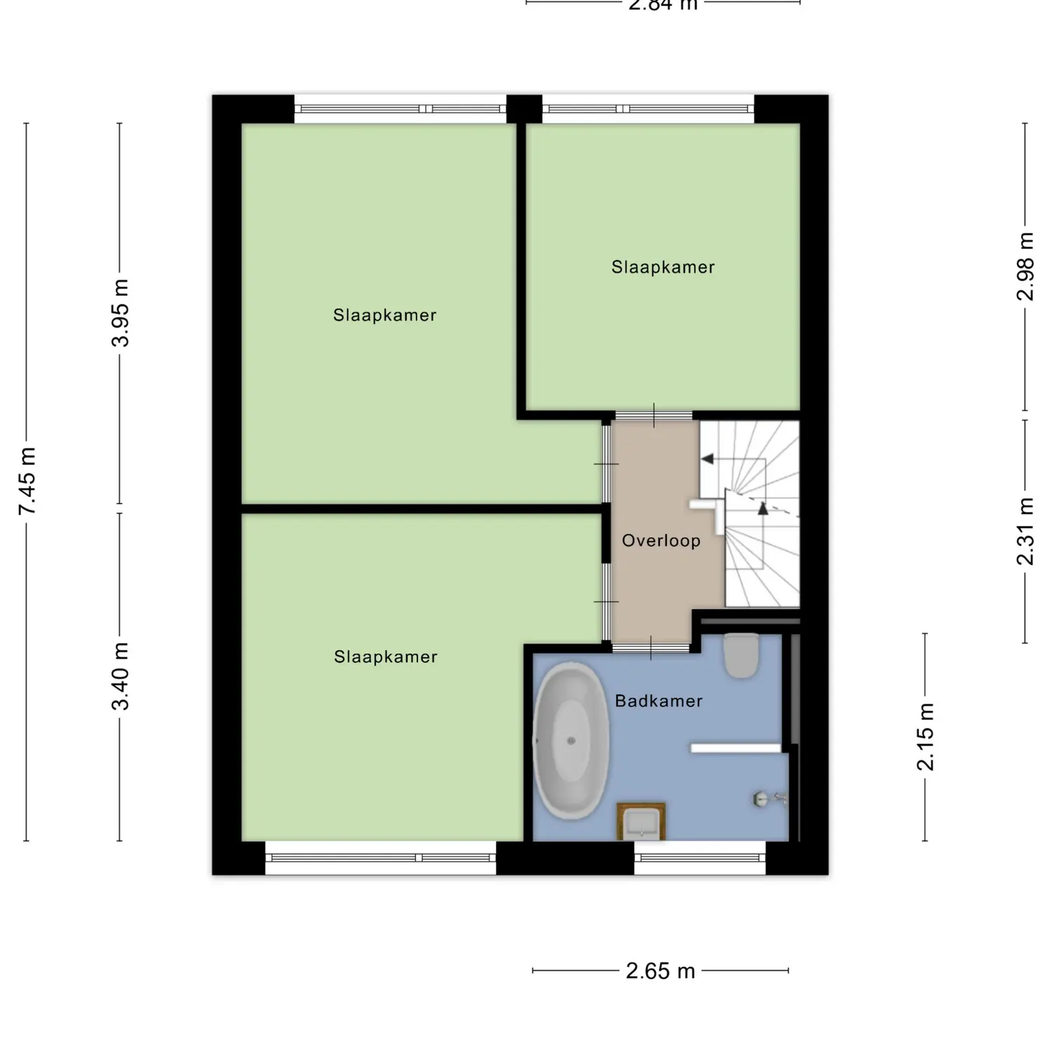 Komweisingel 11, ABBENBROEK plattegrond 3
