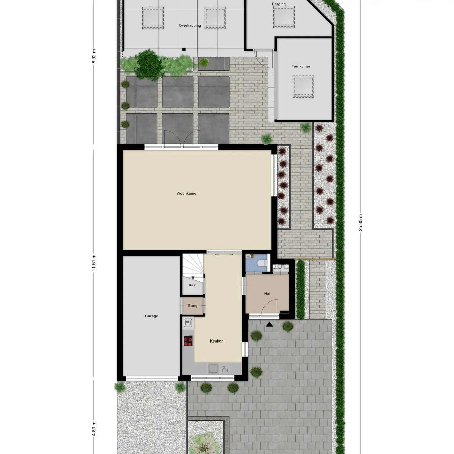 Anne Frankstraat 107, SPIJKENISSE plattegrond 1