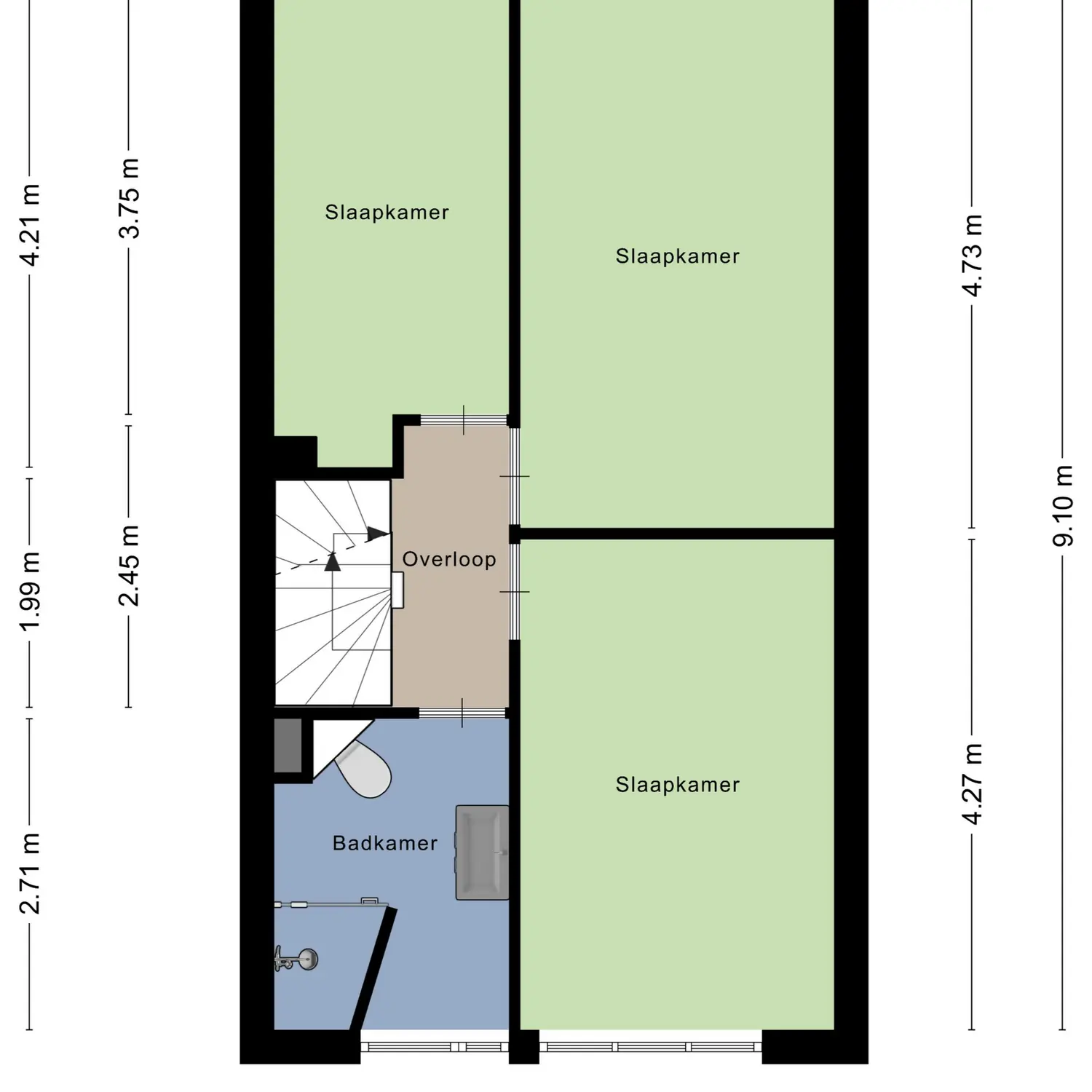 Heerenlaan 13, HEENVLIET plattegrond 3