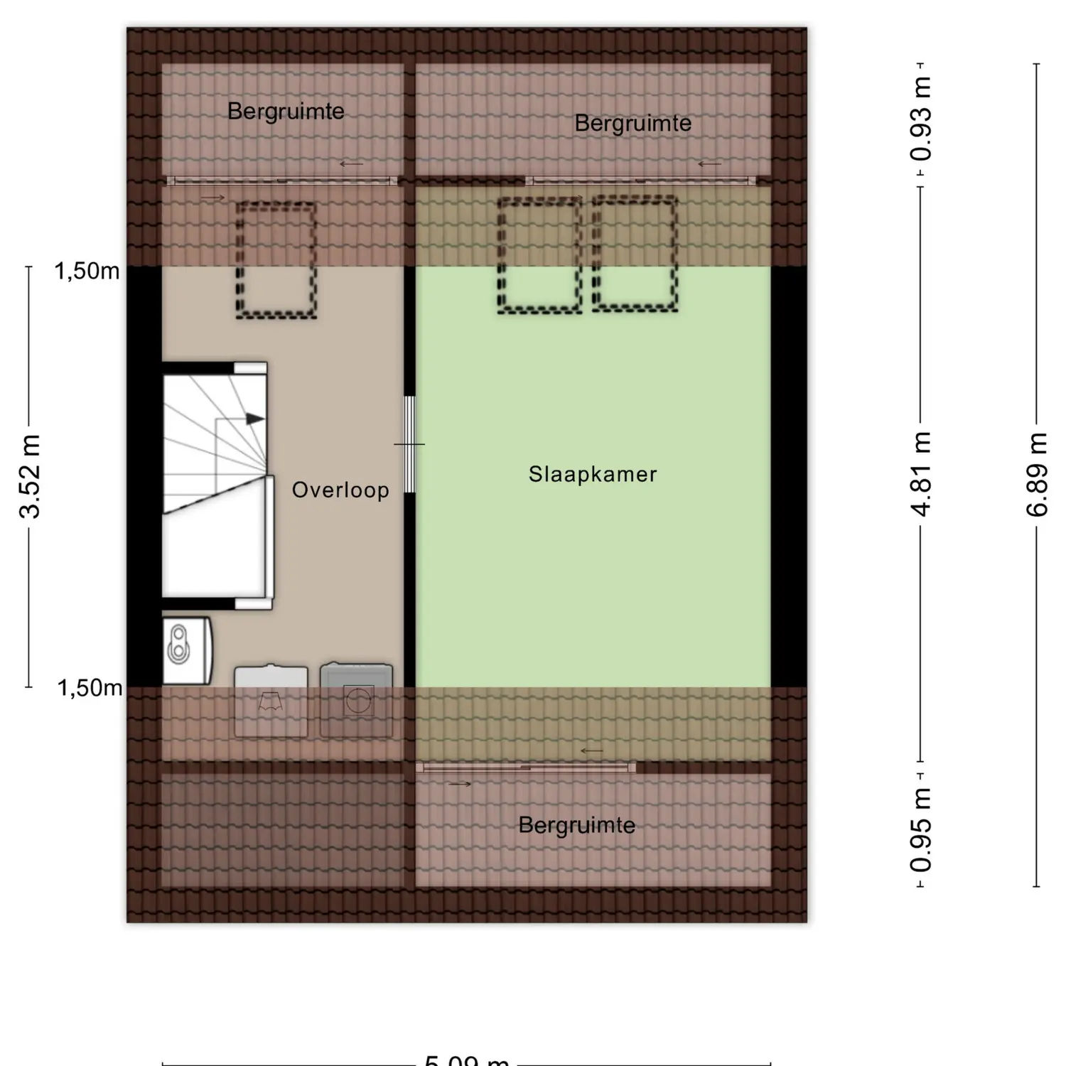 Aan de IJsbaan 14, ZUIDLAND plattegrond 3