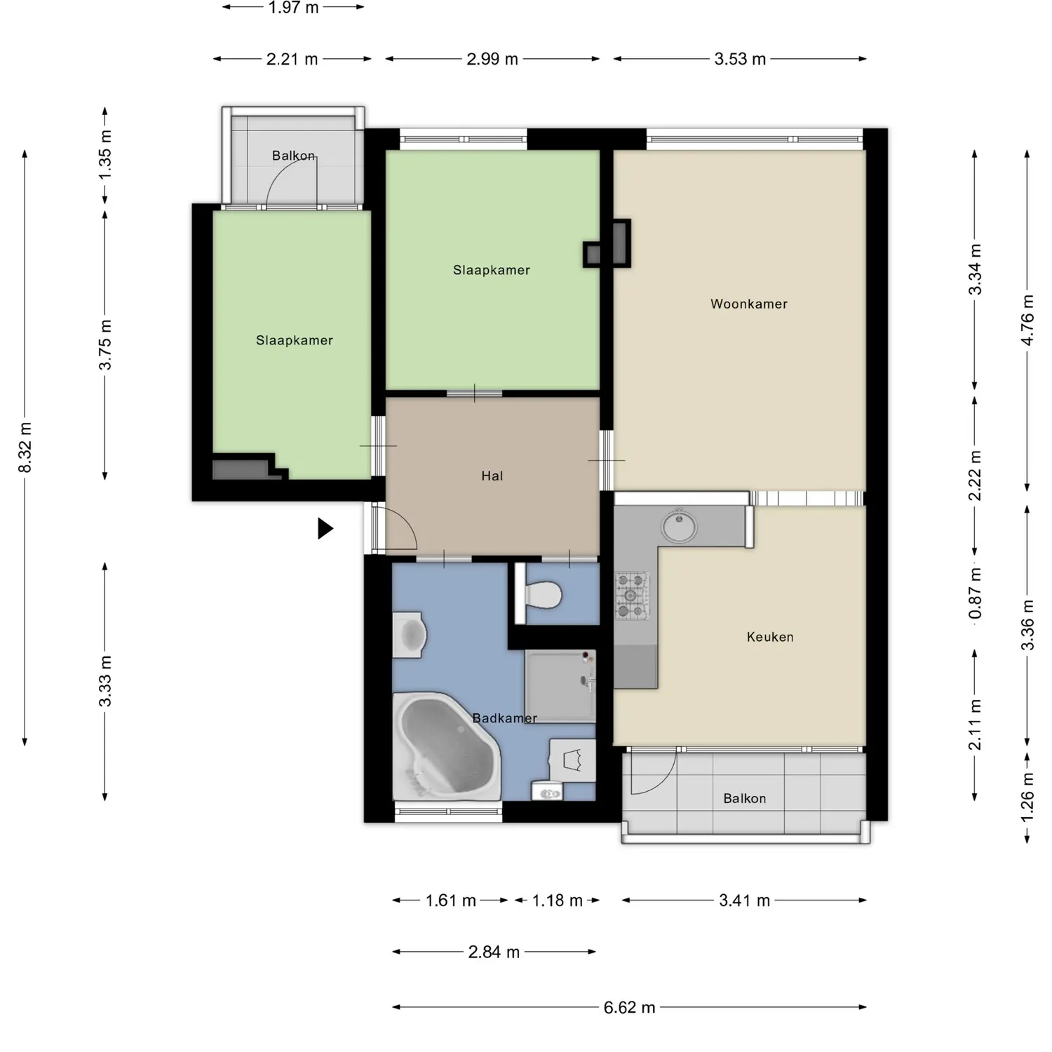 Heyermansstraat 3B, SPIJKENISSE plattegrond 0