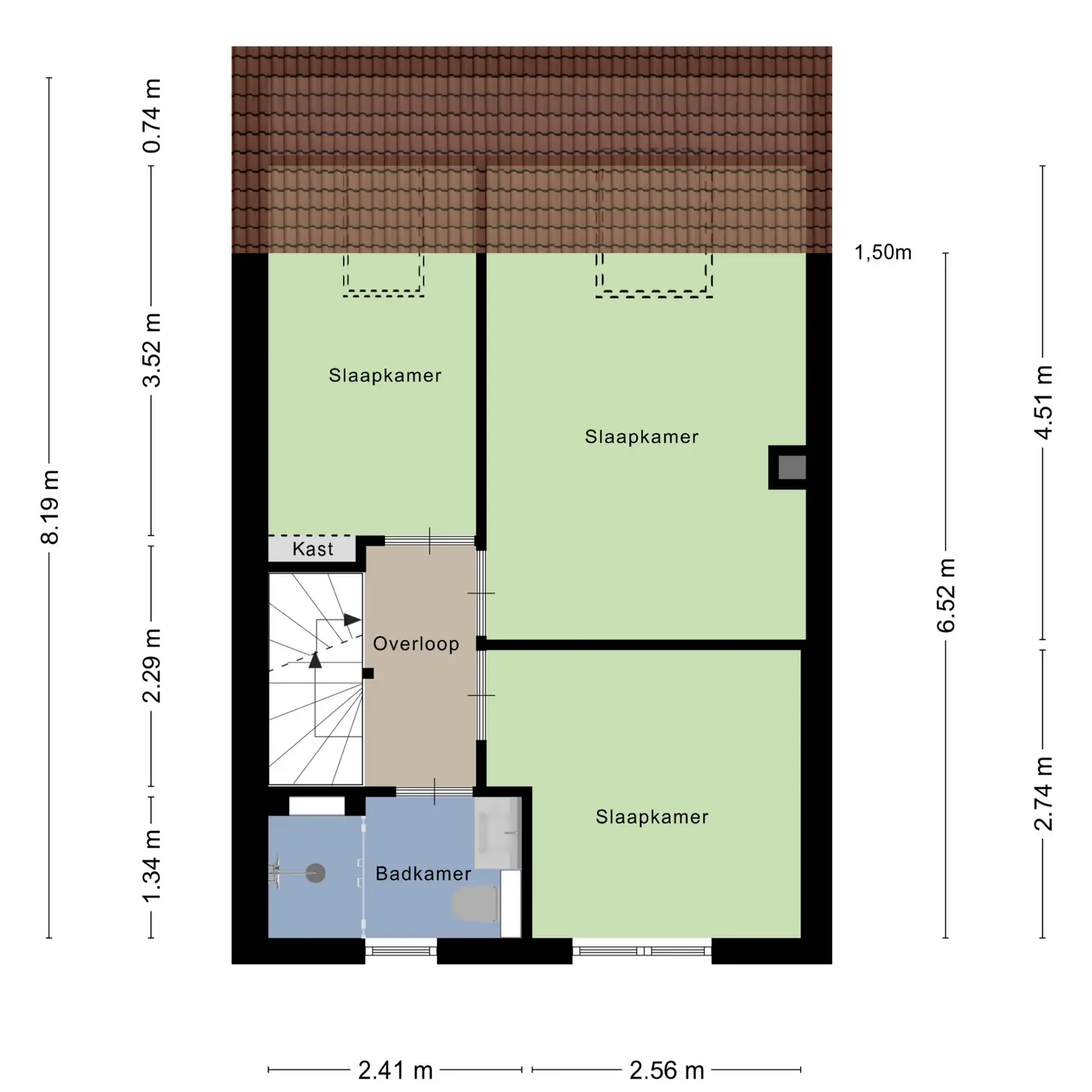 Kerckhoek 8, ZUIDLAND plattegrond 3