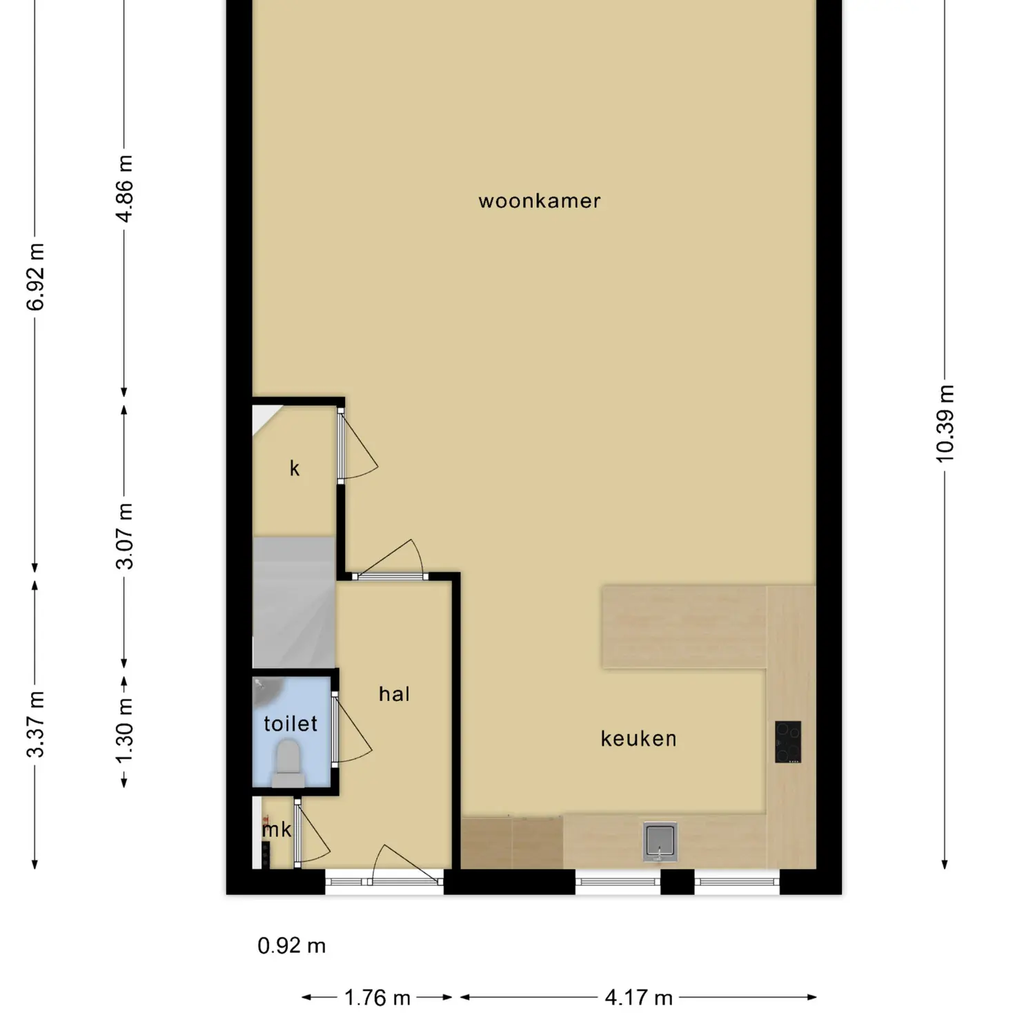Arend Braatlaan 4, HEKELINGEN plattegrond 2