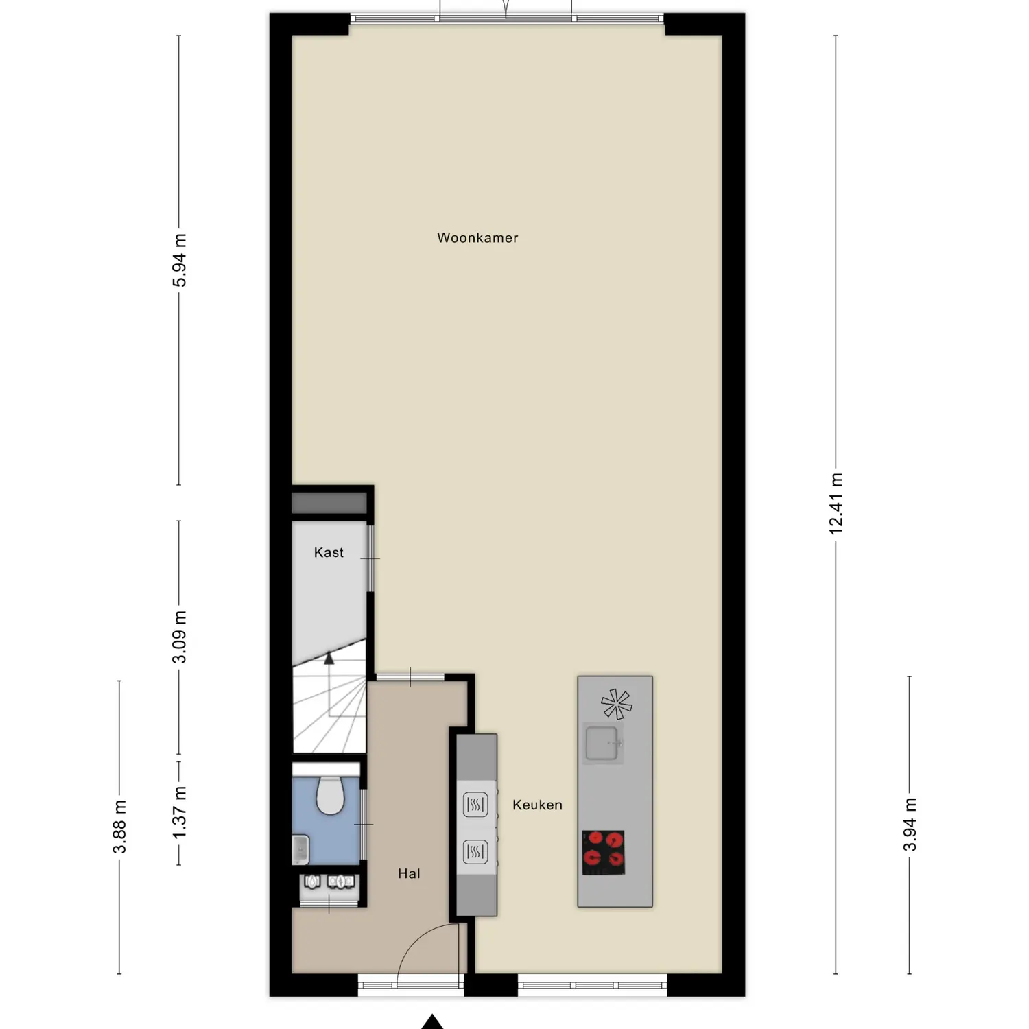 Sluiskade 88, SPIJKENISSE plattegrond 0