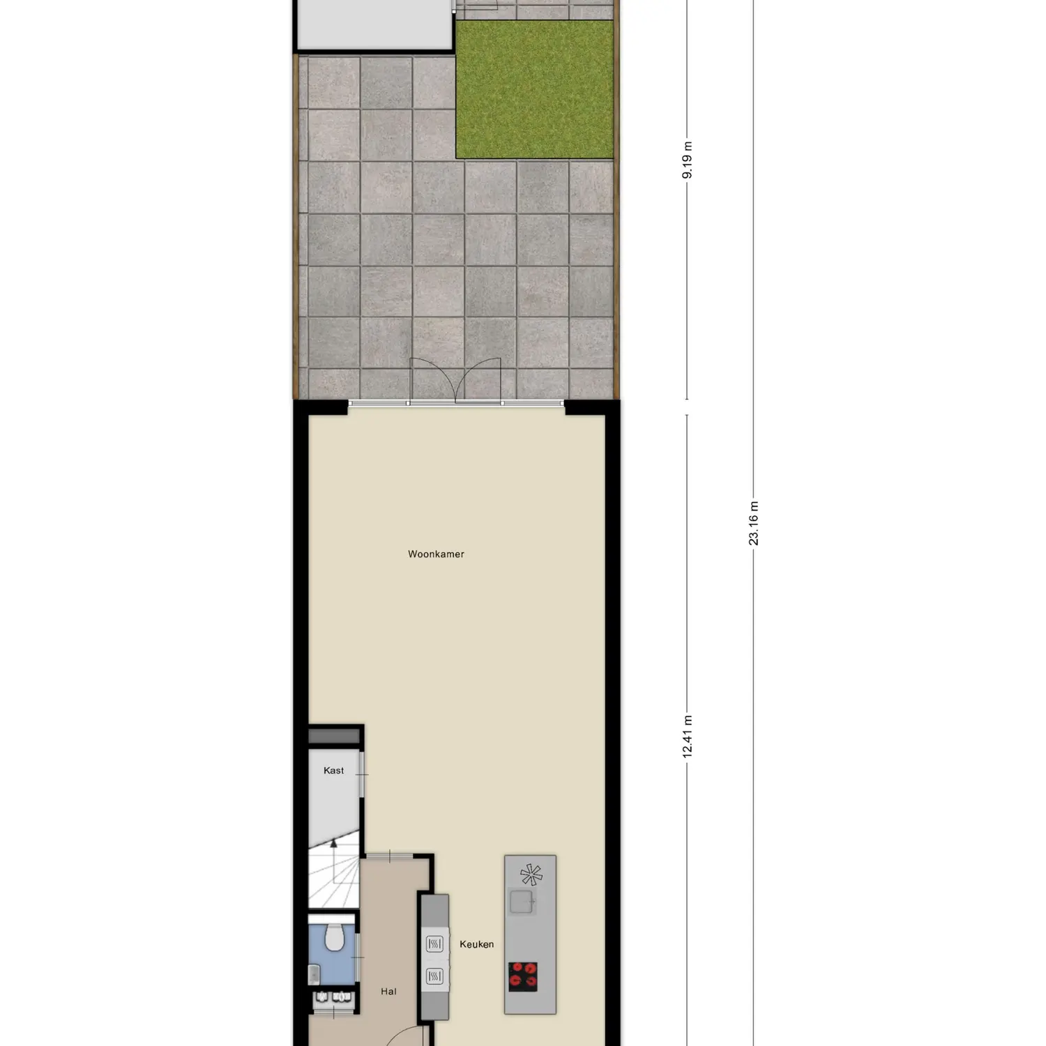 Sluiskade 88, SPIJKENISSE plattegrond 1
