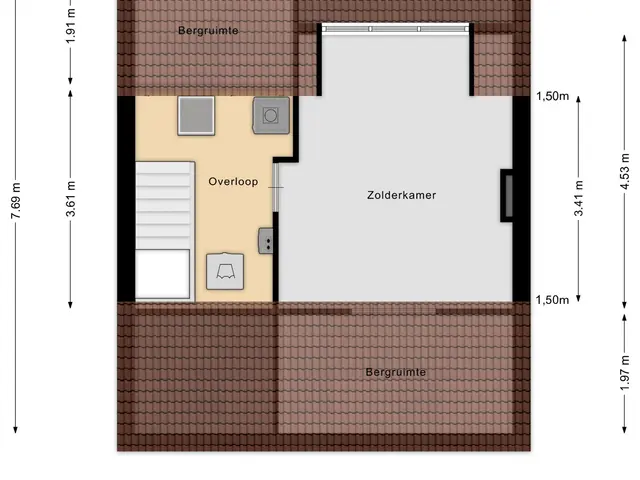Plattegrond van W.J. van Ghentstraat 15
