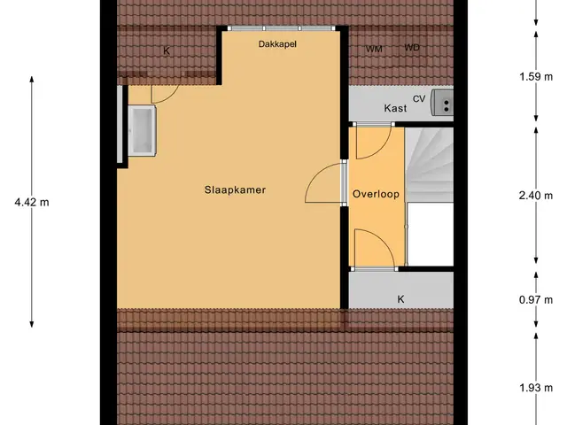 Plattegrond van Ockeghemstraat 7