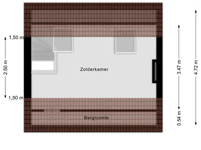 Plattegrond van Van Miertstraat 25