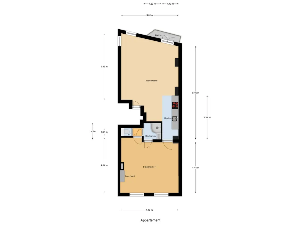 Plattegrond appartement