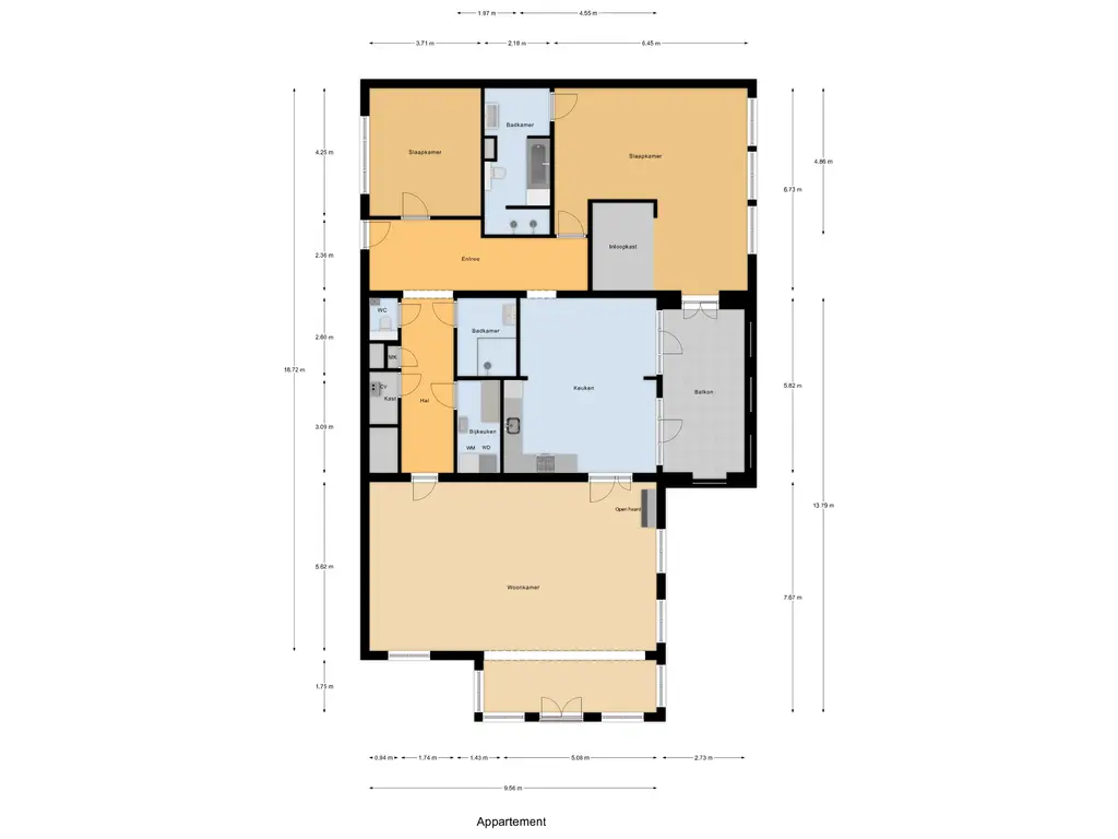 Plattegrond appartement
